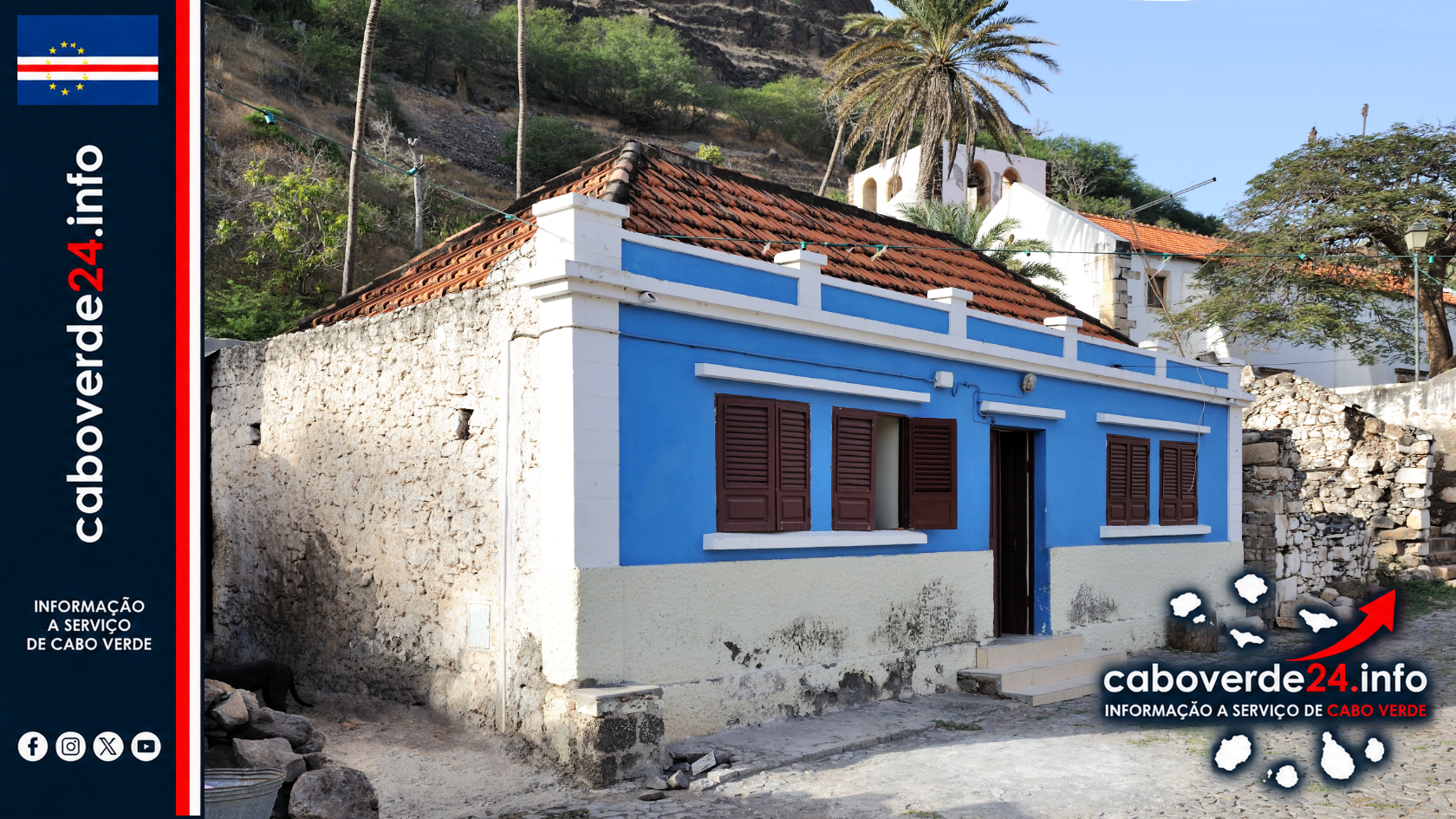 Casa na Rua Banana, na Cidade Velha, em fotografia de arquivo de 2011. A imagem mostra o centro histórico que acolhe o festival, mas não as atividades nem os participantes de 2026.