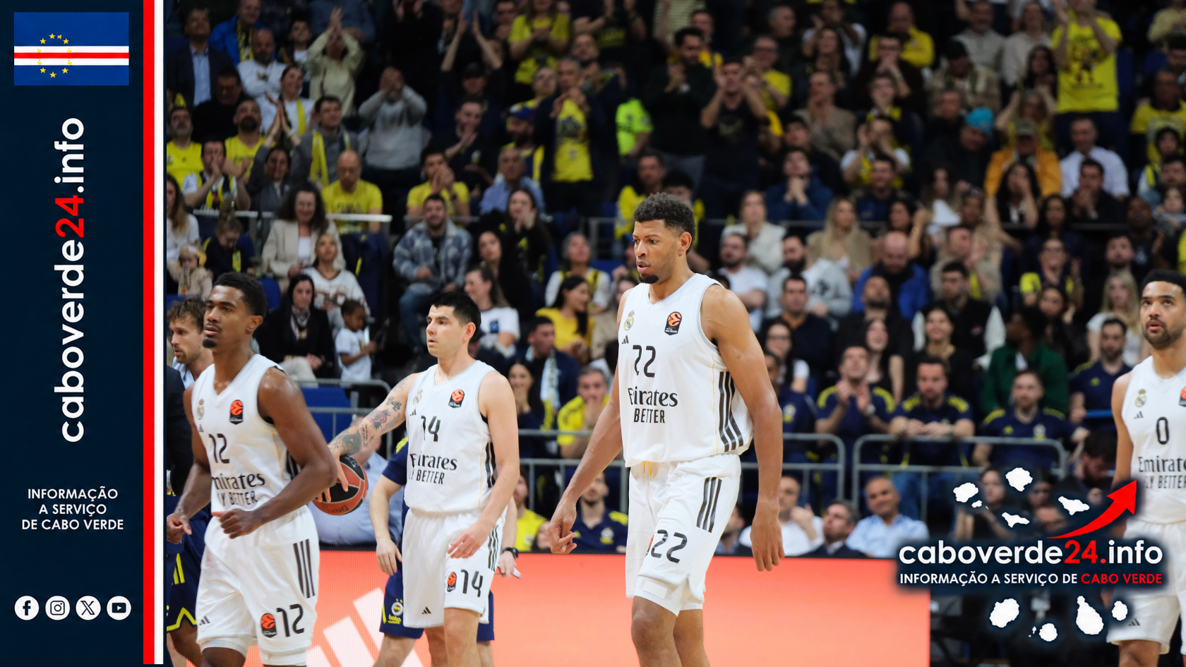 Imagem de arquivo — Edy Tavares com o Real Madrid numa partida da Euroliga, em abril de 2026.