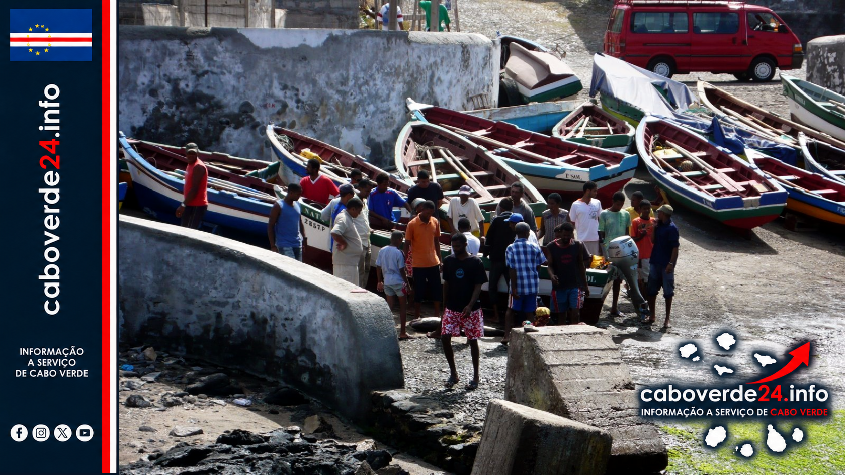 Chegada de uma embarcação de pesca a Ponta do Sol, Santo Antão, em fotografia de arquivo de janeiro de 2010. A imagem ilustra o setor e não identifica uma embarcação abrangida pela redução do gasóleo.