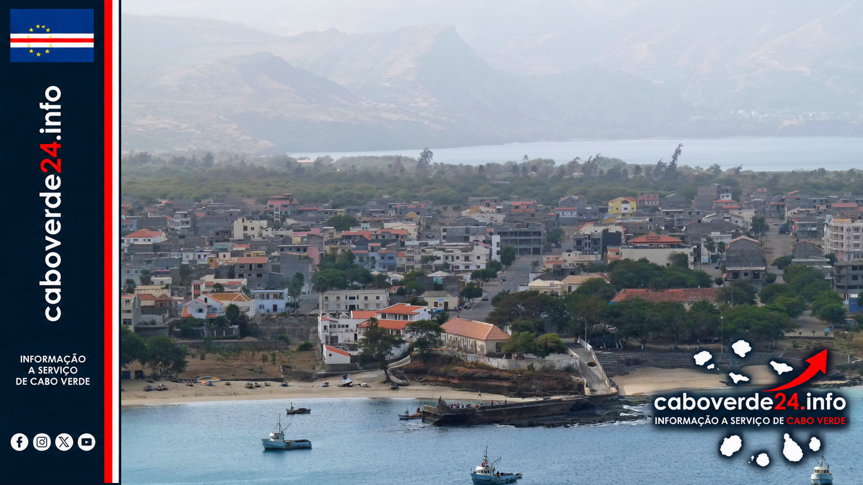 Panorama do Tarrafal de Santiago, concelho de origem de Loisito Tavares de Sousa — fotografia de arquivo de fevereiro de 2012.