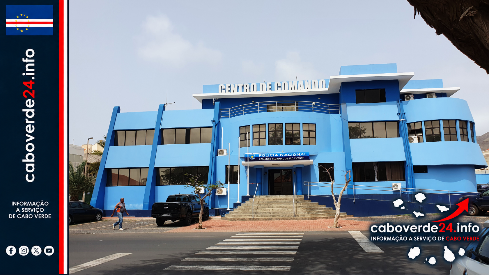 Comando da Polícia Nacional no Mindelo. Imagem de arquivo; não mostra a operação nem as instalações policiais do Sal.