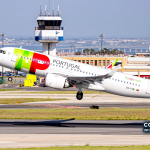 Arquivo — Airbus A320neo da TAP no aeroporto de Lisboa, em 2020. A imagem não mostra o voo inaugural Porto–Sal previsto para outubro de 2026.