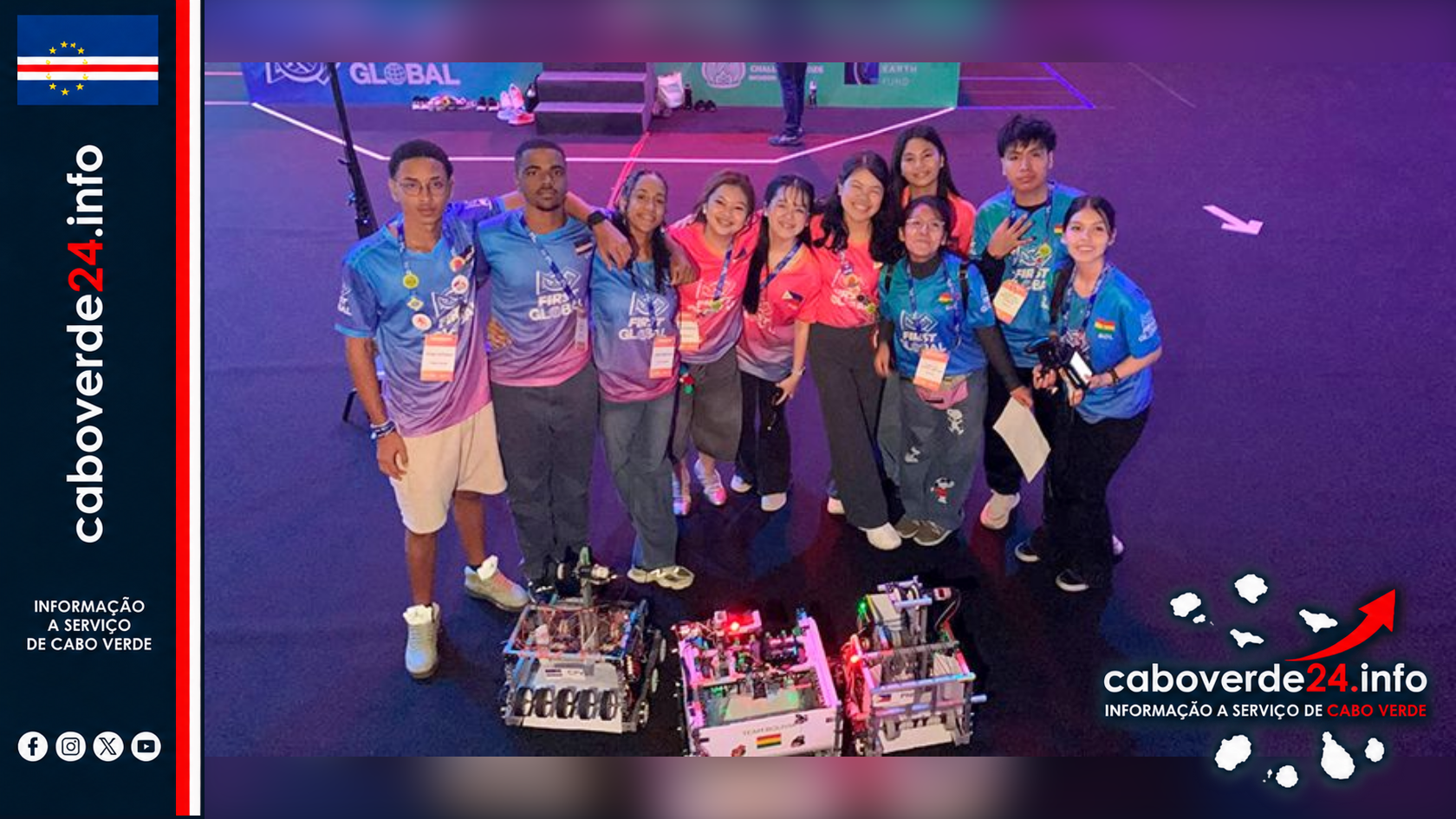 Fotografia divulgada pela Inforpress com a notícia sobre a participação cabo-verdiana no First Global Challenge 2026.