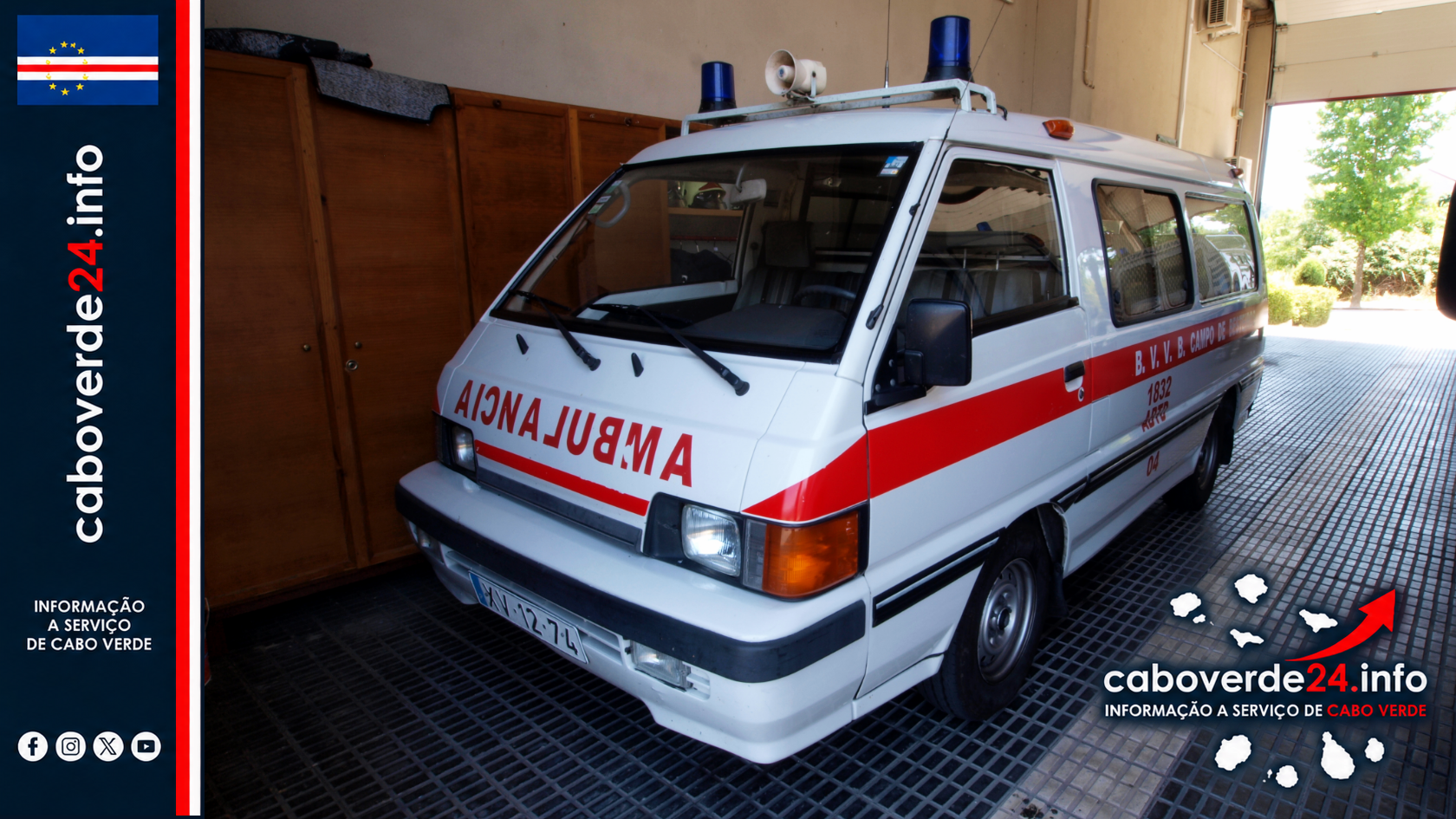 Ambulância de uma corporação de bombeiros voluntários, em Portugal, fotografada em junho de 2011. Imagem de arquivo ilustrativa: não mostra as duas viaturas destinadas a São Lourenço dos Órgãos.
