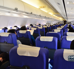 Imagem de arquivo — cabine de um avião comercial com passageiros, fotografada em 2017. A imagem é ilustrativa e não retrata nenhuma das ocorrências analisadas no relatório irlandês.