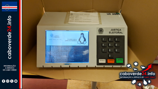 Urna eletrónica brasileira fotografada em 2018. Imagem de arquivo, não mostra a votação de 25 de outubro de 2026 nem um resultado eleitoral.